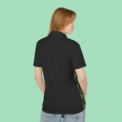 Green Geometric Unisex  Polo Shirt — All-Over Print Casual Golf Shirt