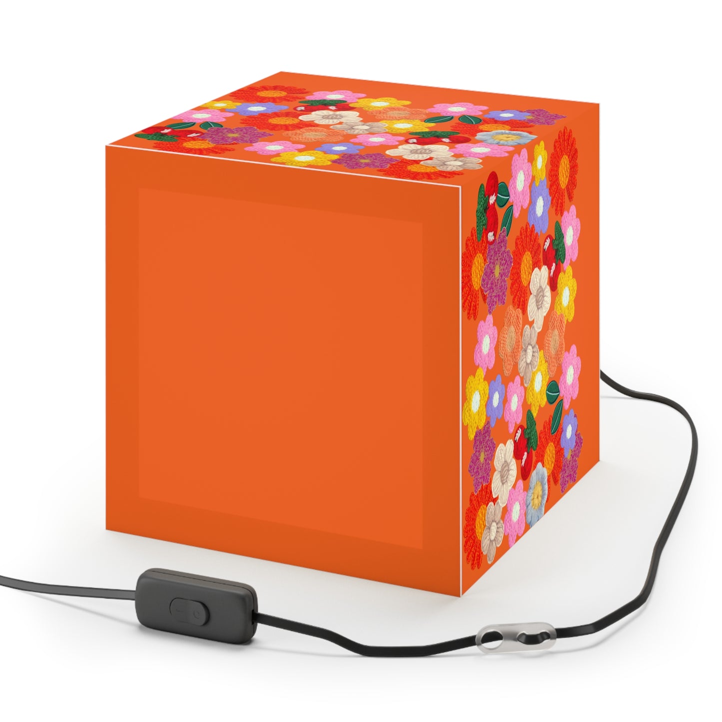 Floral Cube Lamp — Colorful Daisy Light Cube for Bedroom & Nursery