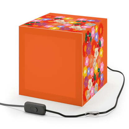 Floral Cube Lamp — Colorful Daisy Light Cube for Bedroom & Nursery
