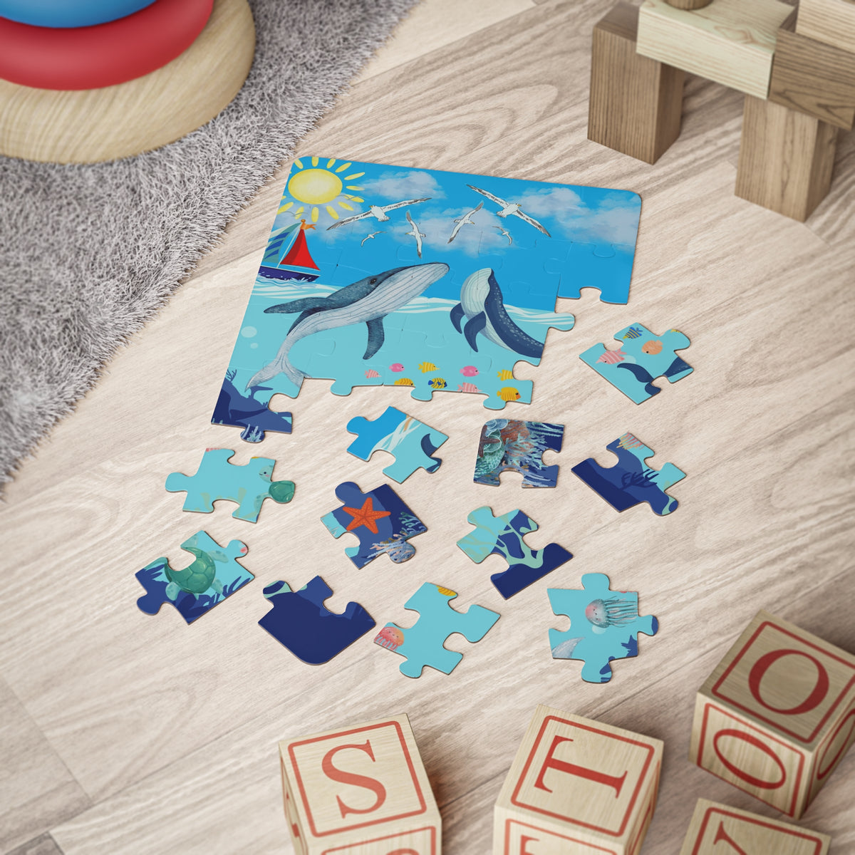 Ocean Adventure Kids' Puzzle - 30-Piece Printify