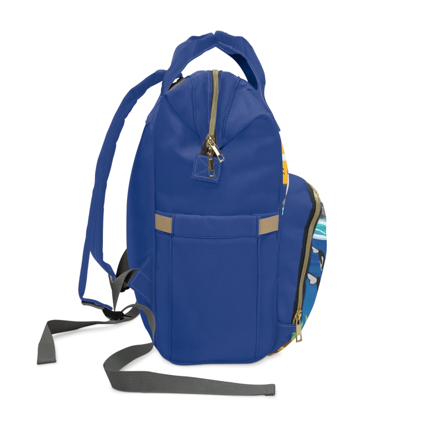 Aquatic Animals Themed Adventure Multifunctional Diaper Backpack