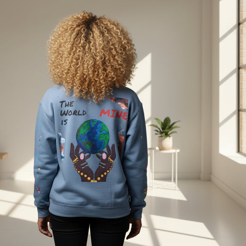 Galaxy Art Unisex Sweatshirt, Handcrafted Space Design Printify