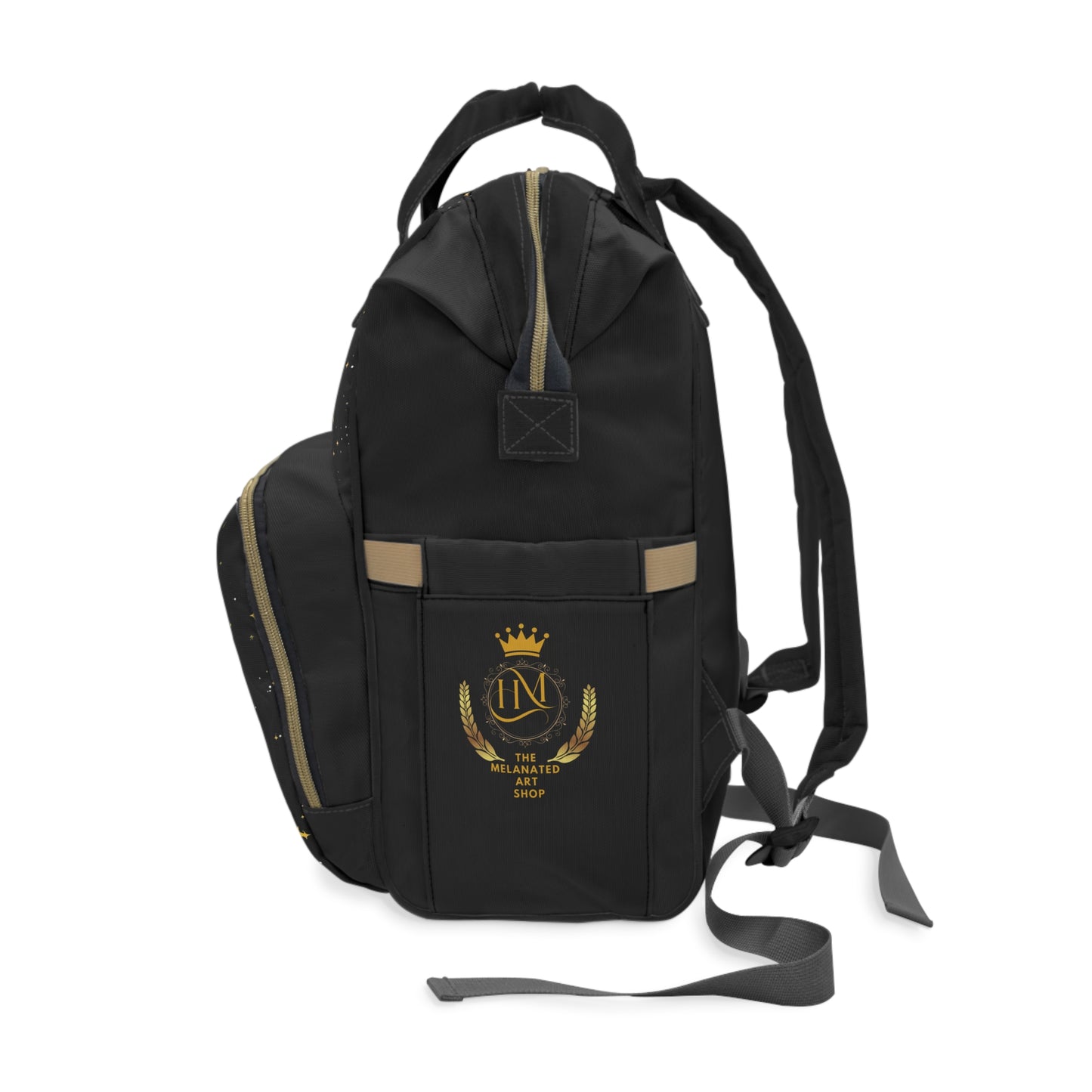 Ethnic Cosmic Themed Multifunctional Diaper Backpack - Stylish & Versatile Baby Bag