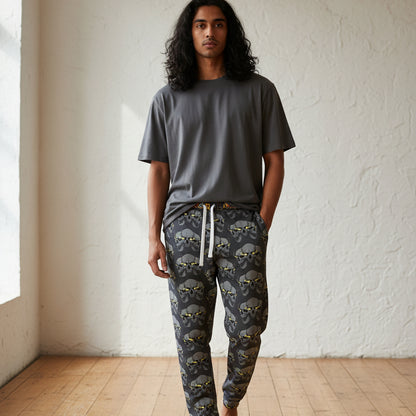 Gothic Skull Print Athletic Joggers, Trendy Loungewear, Gothic Sportswear Printify
