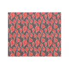 Red Cloud Swirl Velveteen Blanket — Plush Microfiber Throw Printify