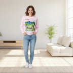 Panda Kingdom Crewneck Sweatshirt — Scenic Bamboo Forest Graphic Printify