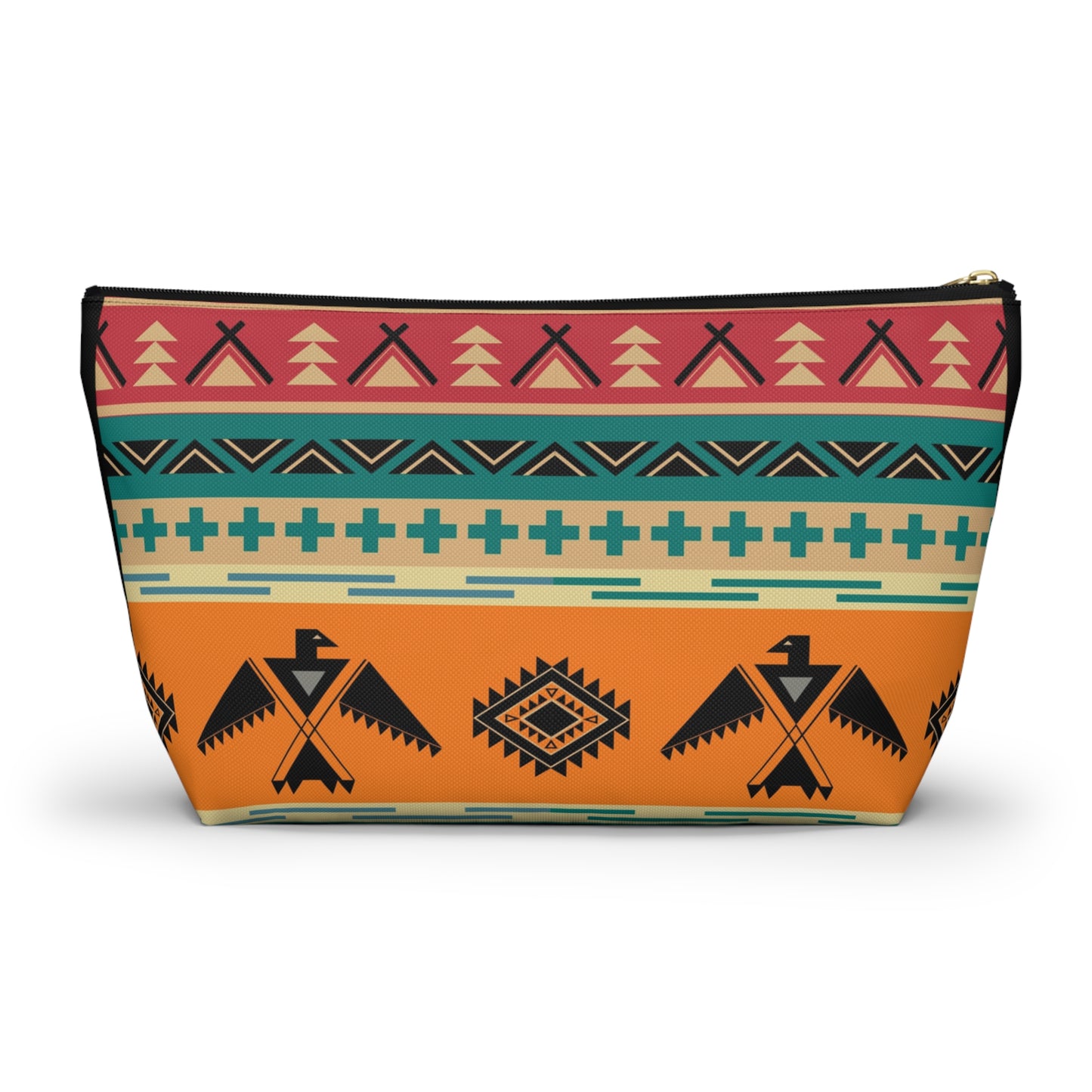 Southwestern Thunderbird Accessory Pouch — Tribal Pattern Makeup Bag