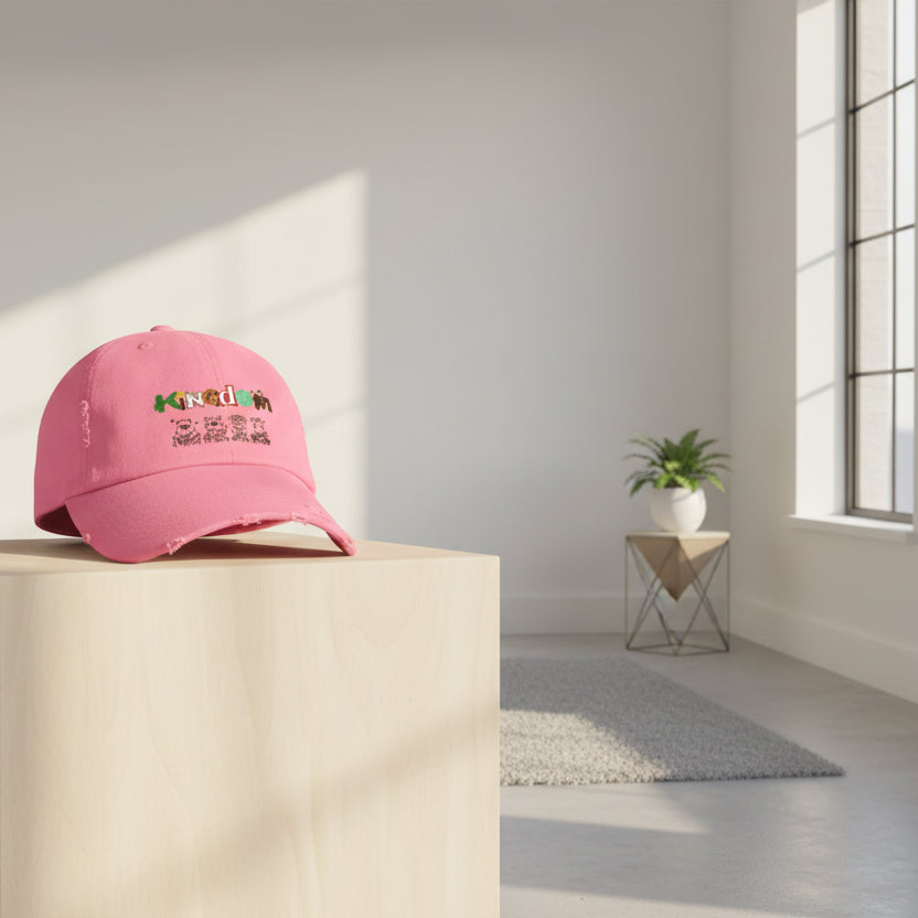 Graphic animal-themed Unisex Distressed Cap Printify