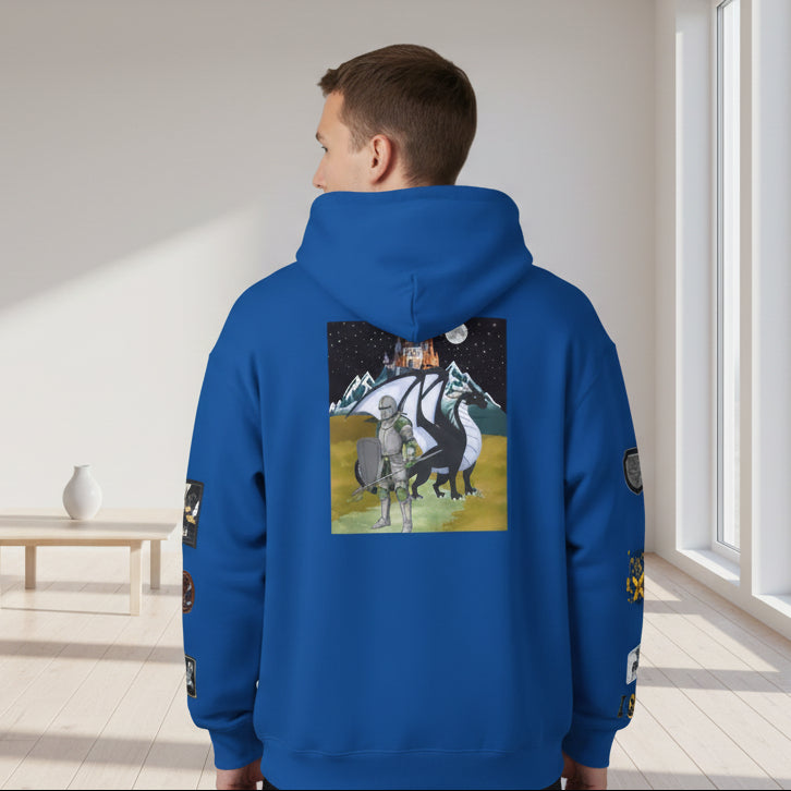 Medieval Themed Hoodie, Knights and Dragon Fans, Unisex Sweatshirt, Cosplay Costume Printify