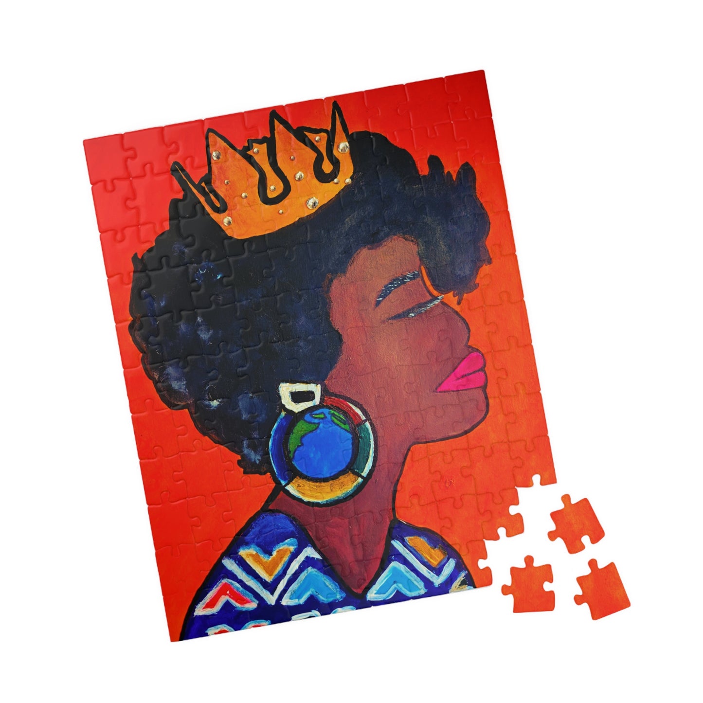 Queen's Crown Puzzle - Multiple Sizes (pieces) - Empowering Art for All Ages