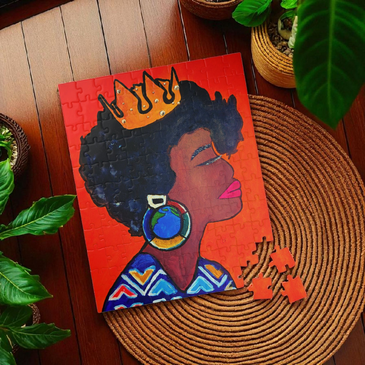 Queen's Crown Puzzle - Multiple Sizes (pieces) - Empowering Art for All Ages Printify
