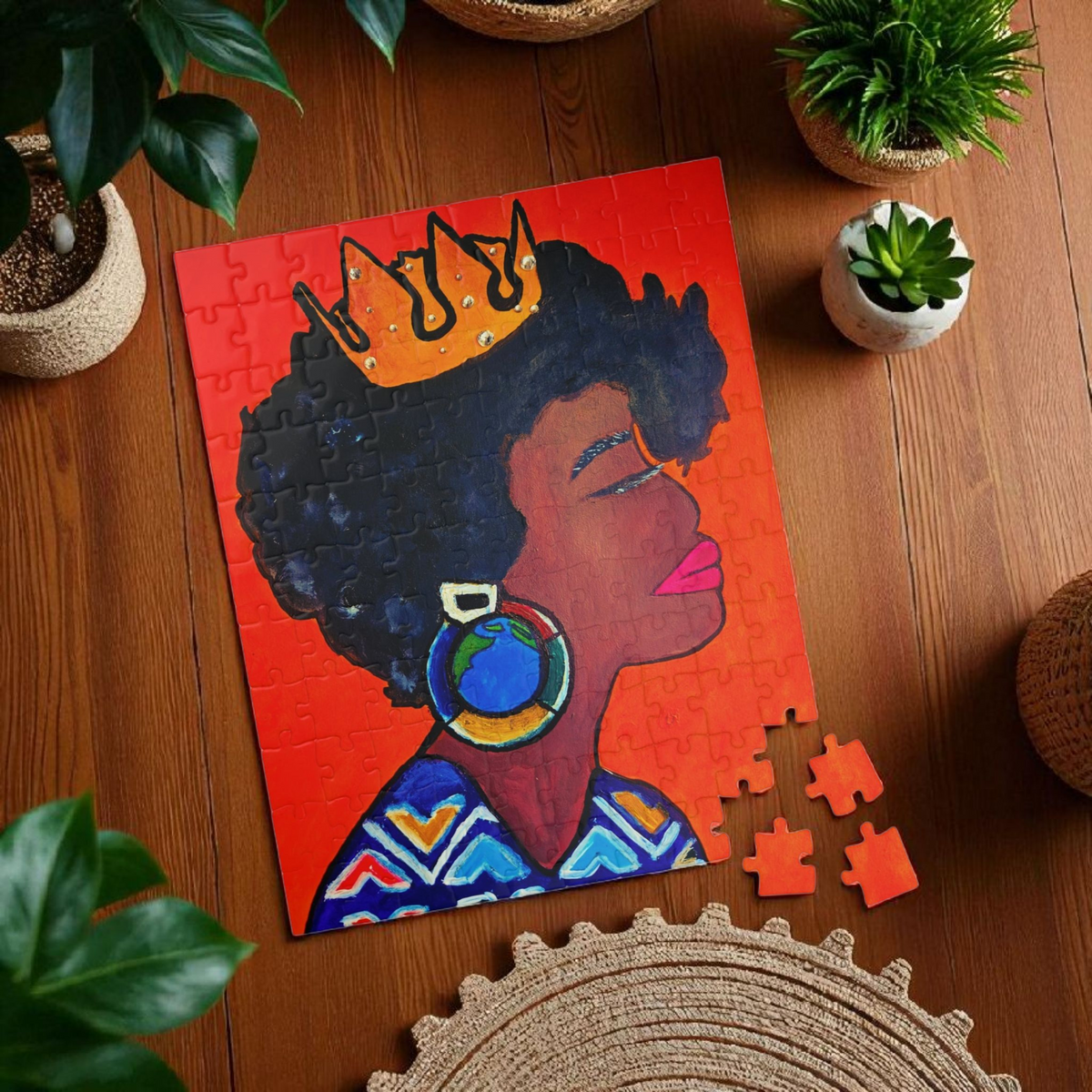 Queen's Crown Puzzle - Multiple Sizes (pieces) - Empowering Art for All Ages Printify