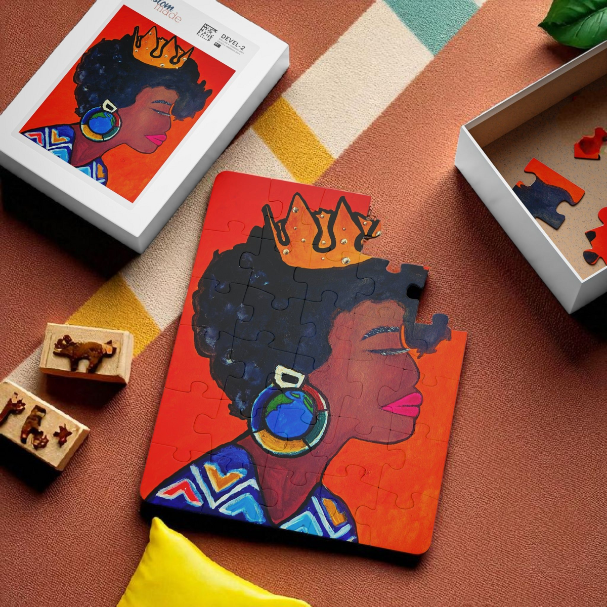 Kids' 30-Piece Crowned Queen Puzzle - Fun & Educational Playtime Printify