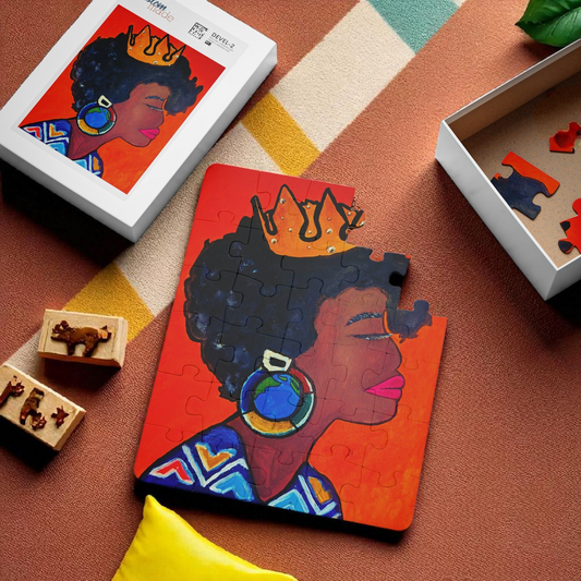 Kids' 30-Piece Crowned Queen Puzzle - Fun & Educational Playtime