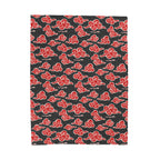 Akatsuki Cloud Pattern Velveteen Plush Blanket — Japanese Anime Inspired Red Cloud Throw Printify