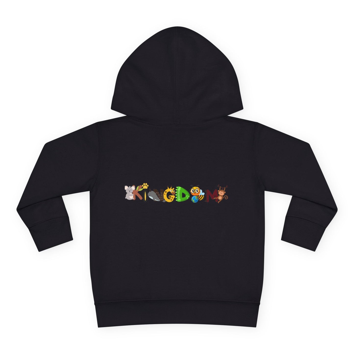 Elephant & Floral Night Sky Toddler Hoodie, Wildlife Theme Pullover Fleece
