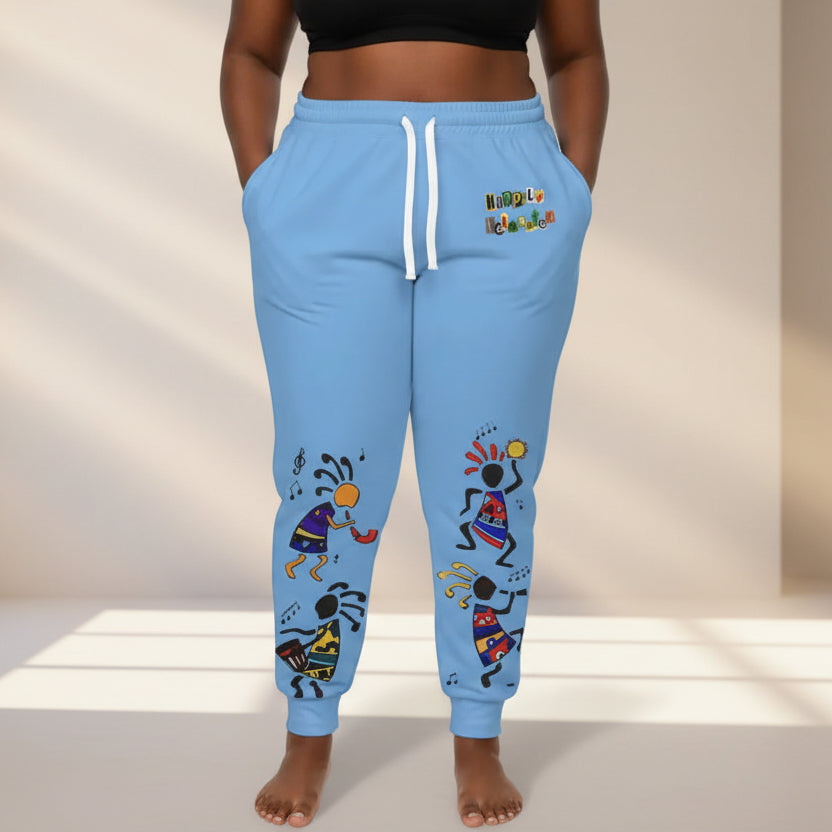 Kokopelli Dance Athletic Unisex Joggers — Colorful Southwestern Musician Print