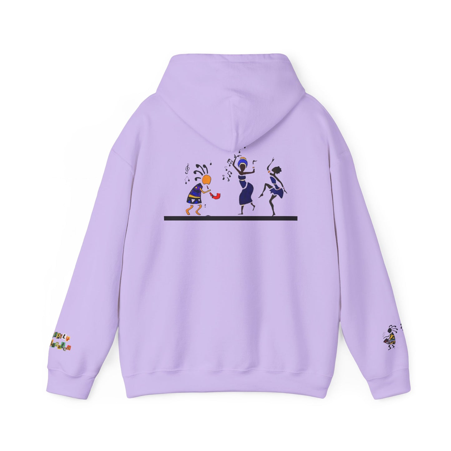 Ethnic Streetwear Unisex Heavy Blend, Hand-Drawn Tribal Music Art, Daily Wear
