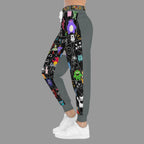 Graphic Monsters Joggers for Men & Women – Unisex Fit, Artistic Cartoon Print Printify