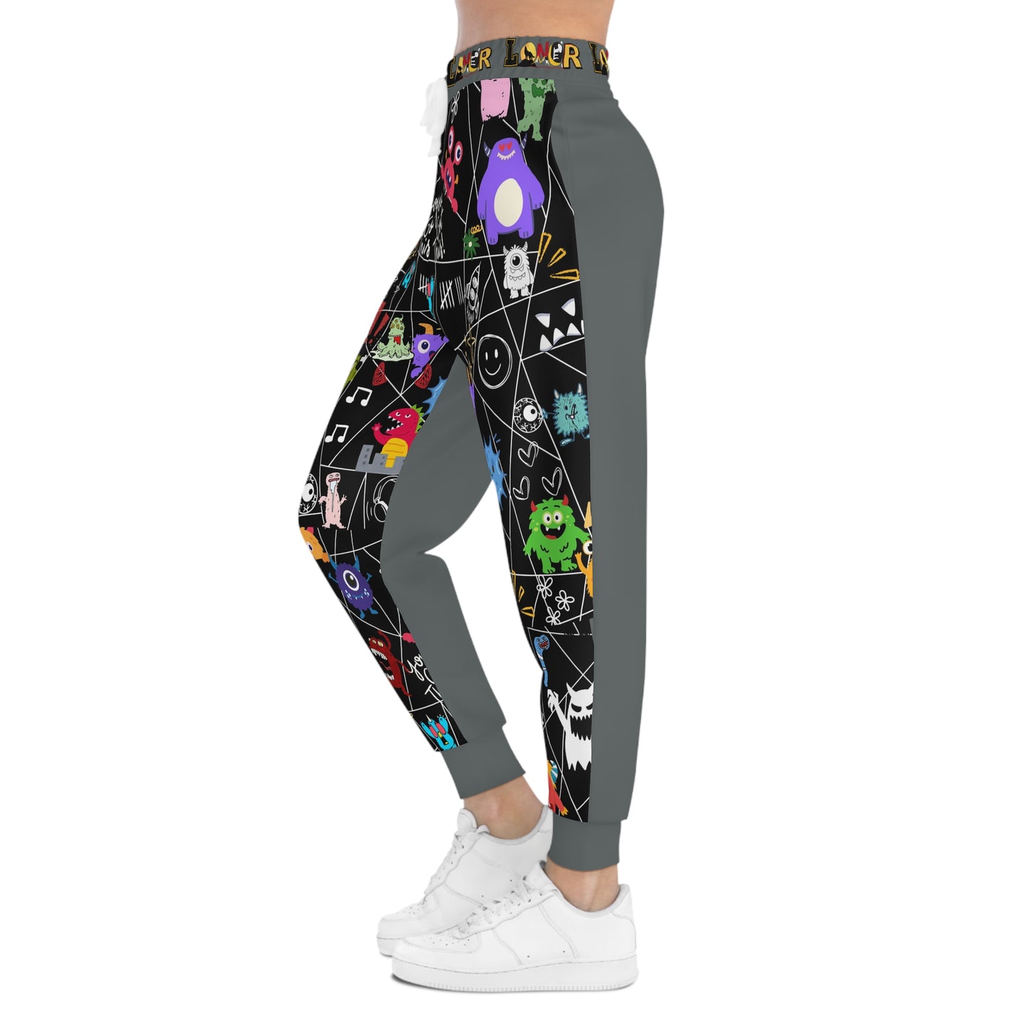 Graphic Monsters Joggers for Men & Women – Unisex Fit, Artistic Cartoon Print