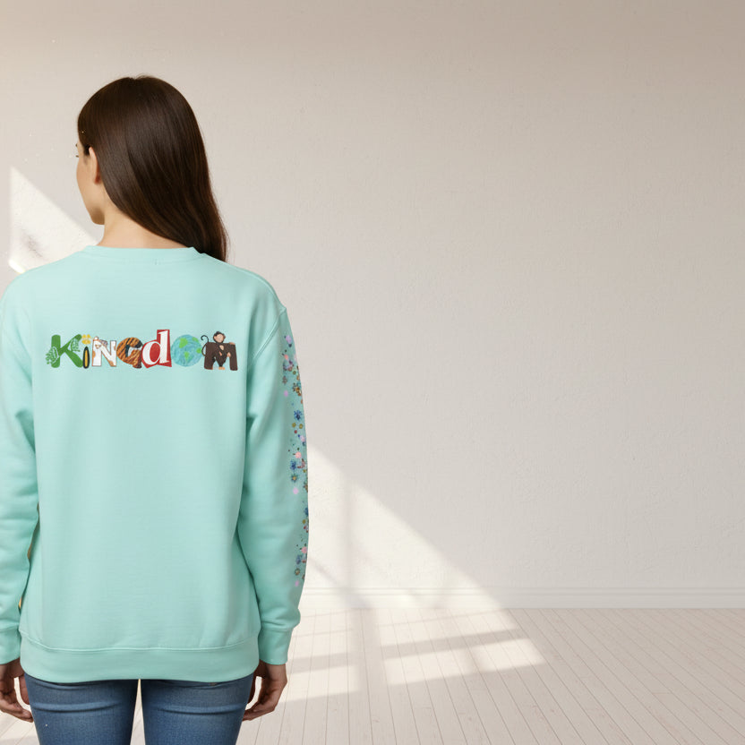 ElephantUnisex Sweatshirt, Handcrafted Space Design Comfy Pullover, Celestial Print Printify