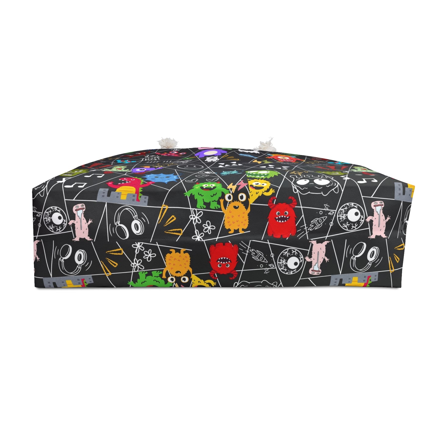 Fun & Colorful Weekender Bag with Playful Monster Design, Travel Bag, Halloween Accessory