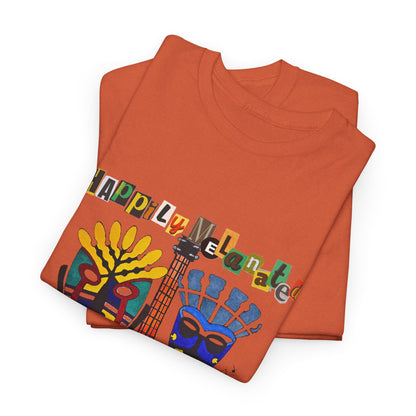 Guitar Art Tribal Masks Unisex Tee, Music Lover Graphic Shirt, Unique Handcrafted Tee