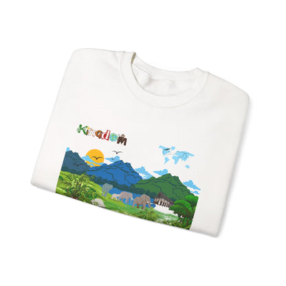 Panda Kingdom Crewneck Sweatshirt — Scenic Bamboo Forest Graphic