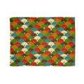 Retro Fan Pattern Polyester Blanket — Colorful Geometric Throw for Living Room & Gift Printify