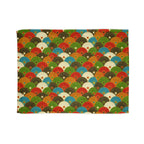 Retro Fan Pattern Polyester Blanket — Colorful Geometric Throw for Living Room & Gift Printify