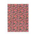 Red Cloud Swirl Velveteen Blanket — Plush Microfiber Throw Printify