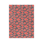 Red Cloud Swirl Velveteen Blanket — Plush Microfiber Throw Printify