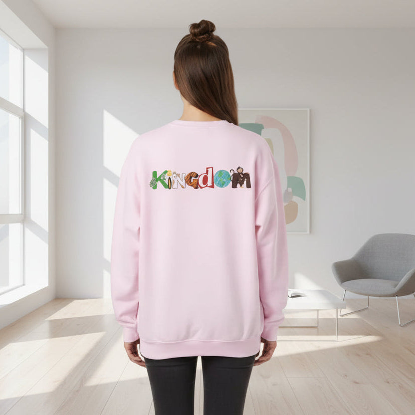 Panda Kingdom Crewneck Sweatshirt — Scenic Bamboo Forest Graphic Printify