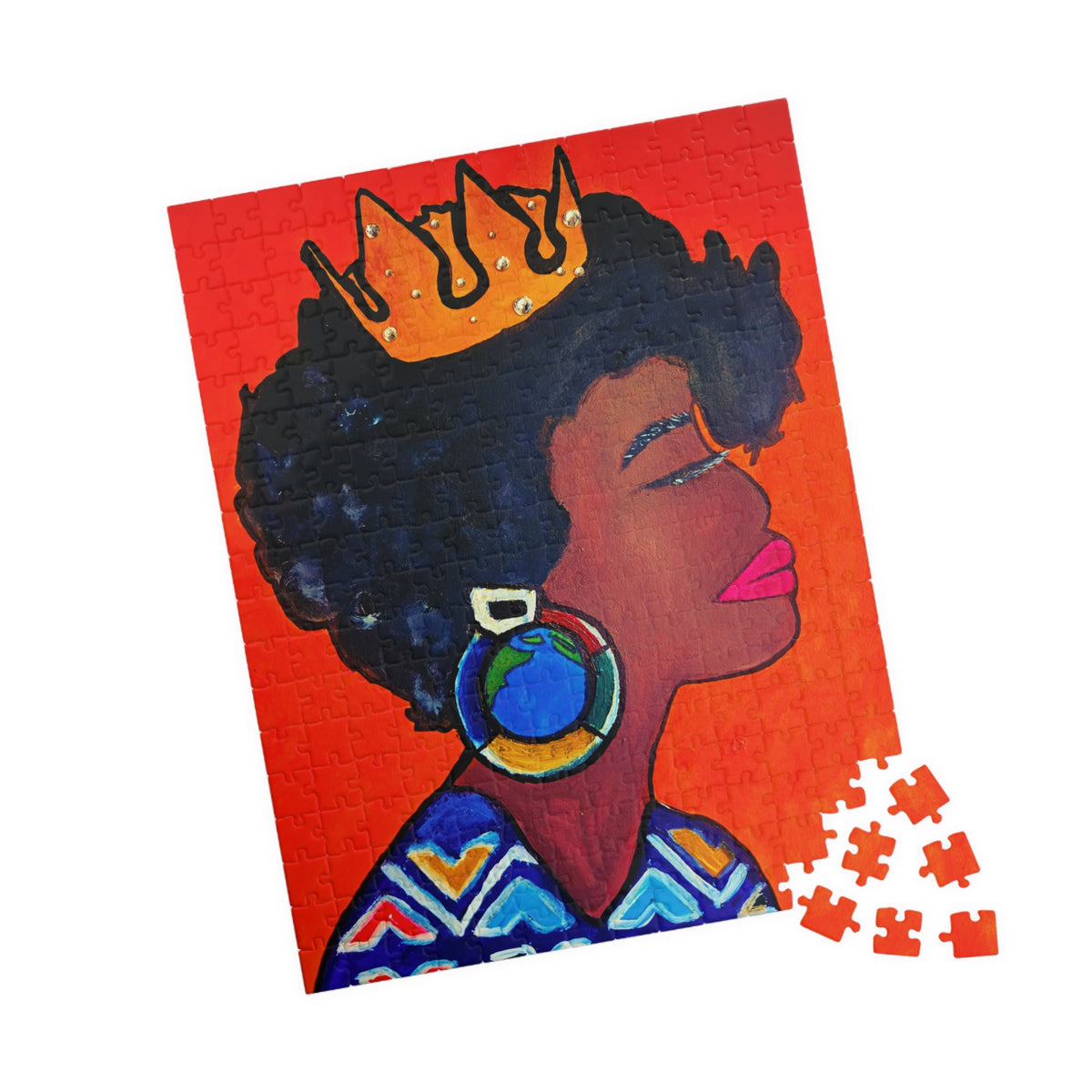 Queen's Crown Puzzle - Multiple Sizes (pieces) - Empowering Art for All Ages Printify