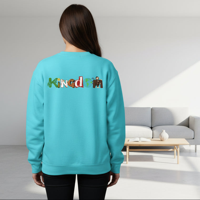 Nautical Dolphins Graphic Sweatshirt, Ocean Life Garment-Dye Jumper, Unisex Crewneck Printify