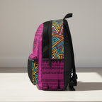 Boho Afro Music Backpack, Music Lover Bag, Cartoon Print Rucksack Printify