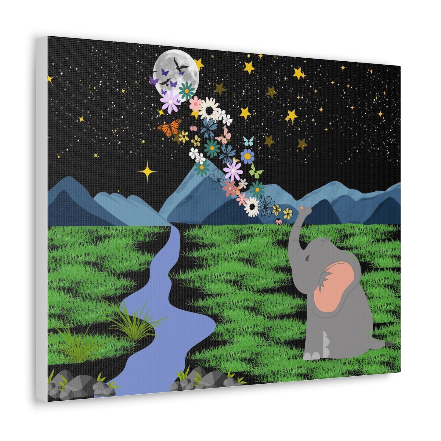 Elephant Canvas Wall Art - Canvas Gallery Wraps, Elephant Artwork, Wildlife Decor
