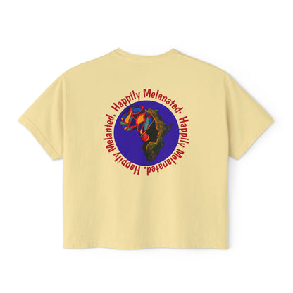 Women's Afrocentric Art Graphic Oversized Boxy T-shirt