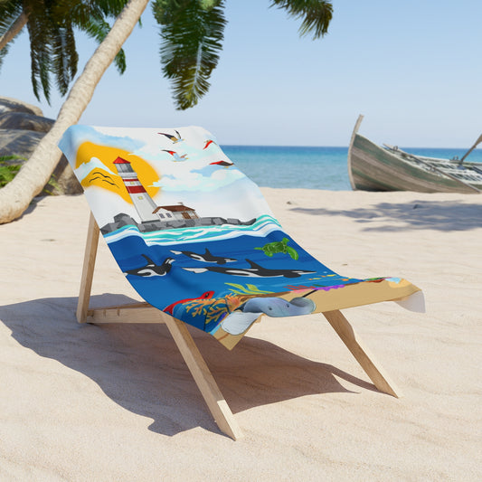 Vibrant Ocean Scene Beach Towel | Perfect for Summer Fun & Relaxation