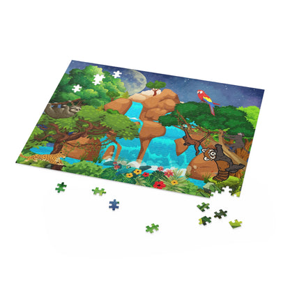 Vibrant Jungle Adventure Puzzle | 120, 252 & 500-Piece Options | Ideal Family Game Night