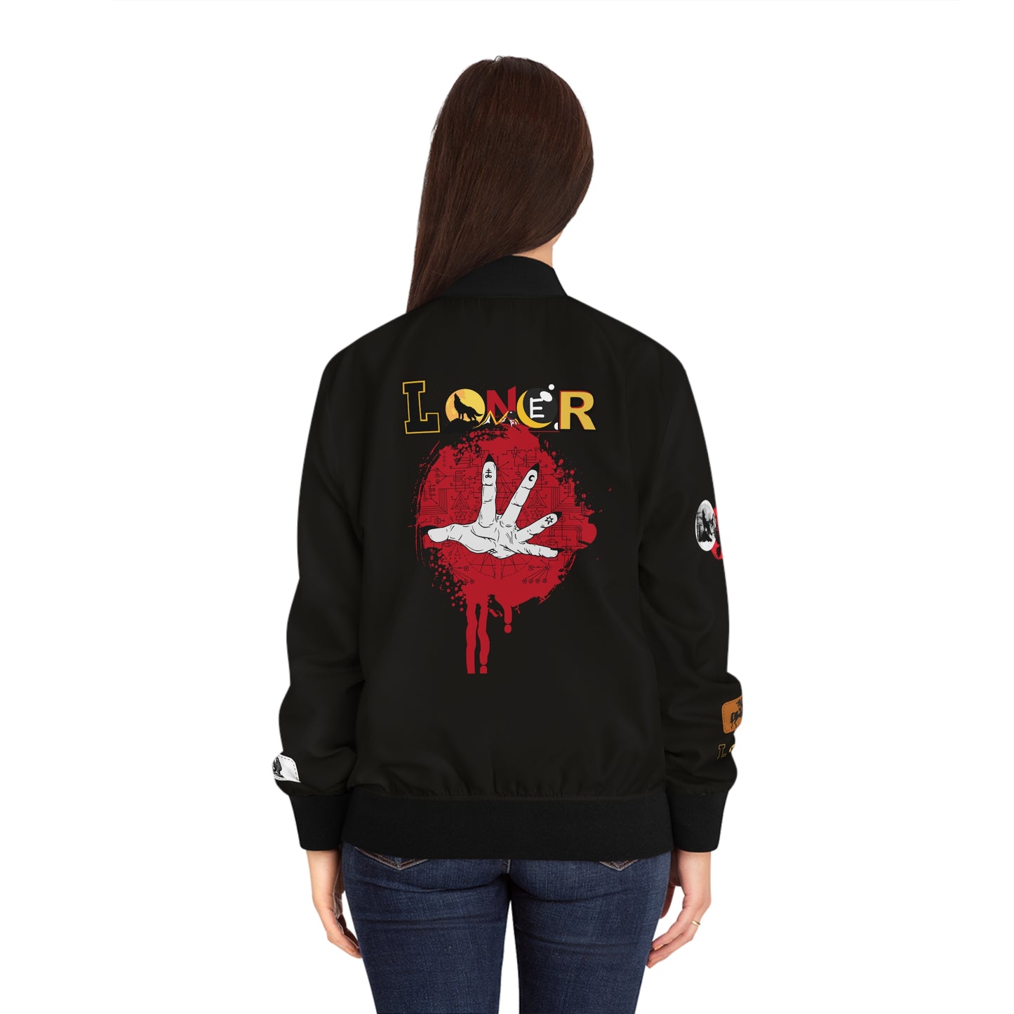 Gothic Jacket, Graphic Women's Coat, 3D Art Outerwear, Unique Hand Art Jacket, Fashionable Lightweight Jacket