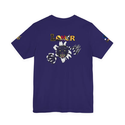 Panther Graphic Unisex Tee, Wild Animal Art Shirt, Jersey Wolf Design Top, Graphic Tee