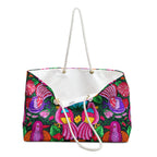 Vibrant Floral Weekender Bag - Bohemian Travel Tote, Beach Tote, Gym Bag, Yoga Bag Printify