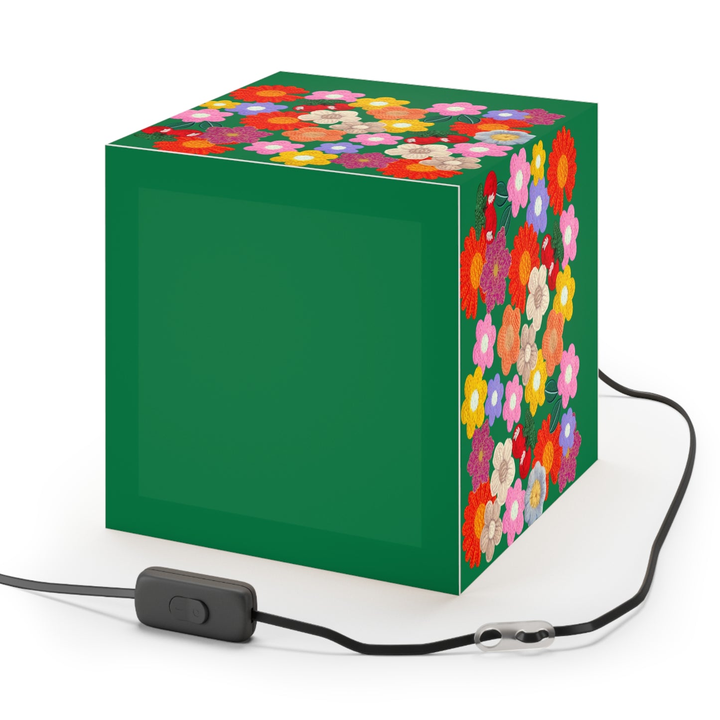 Floral Cube Lamp — Colorful Daisy Light Cube for Bedroom & Nursery