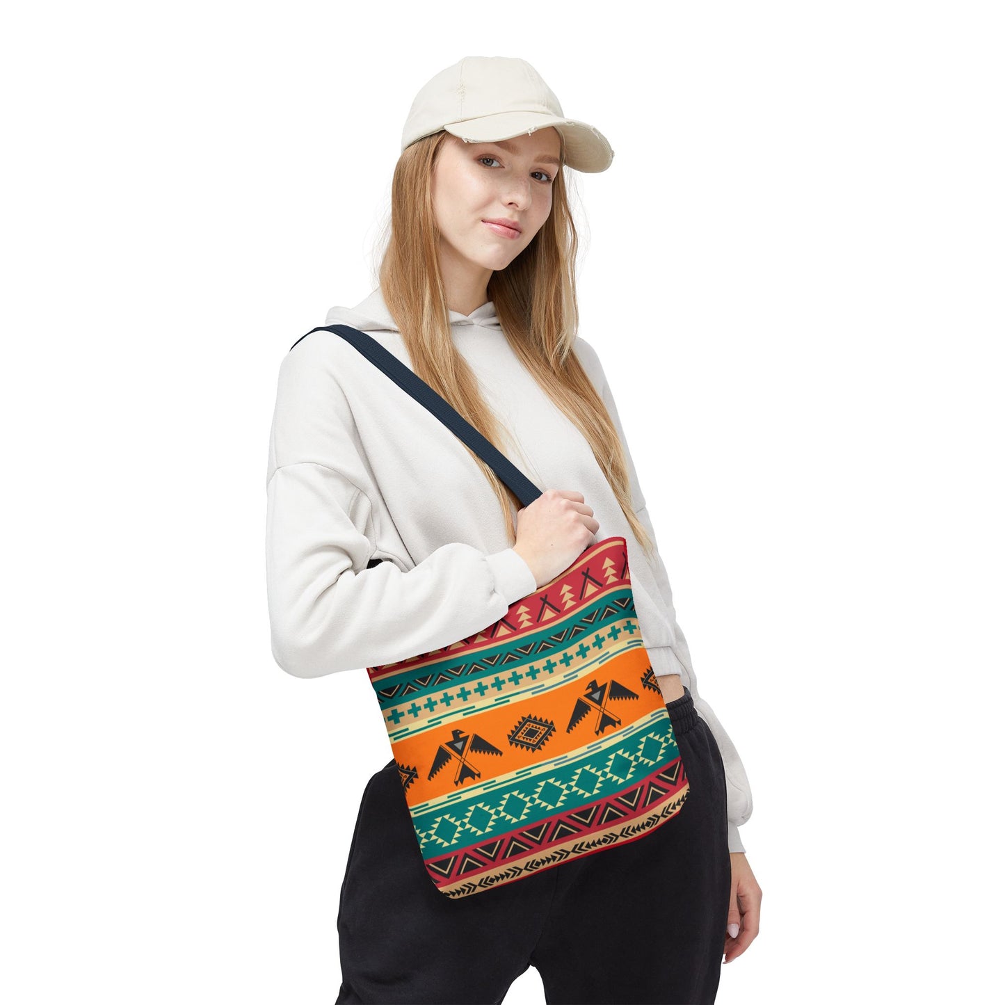 Southwestern Pattern Tote Bag - Native-Inspired Aztec Eagle Print