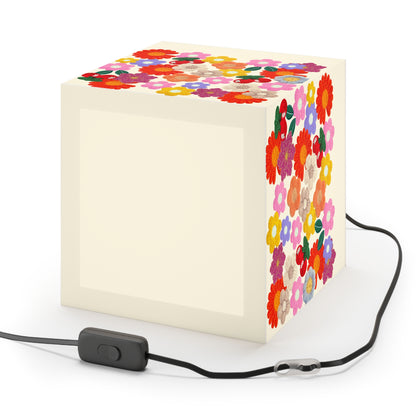 Floral Cube Lamp — Colorful Daisy Light Cube for Bedroom & Nursery