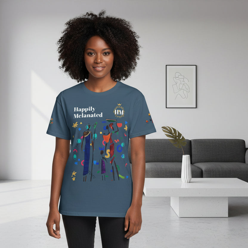Ethnic Family Doodle Unisex Tee, Handcrafted Tshirt, Unique Family Shirt Printify