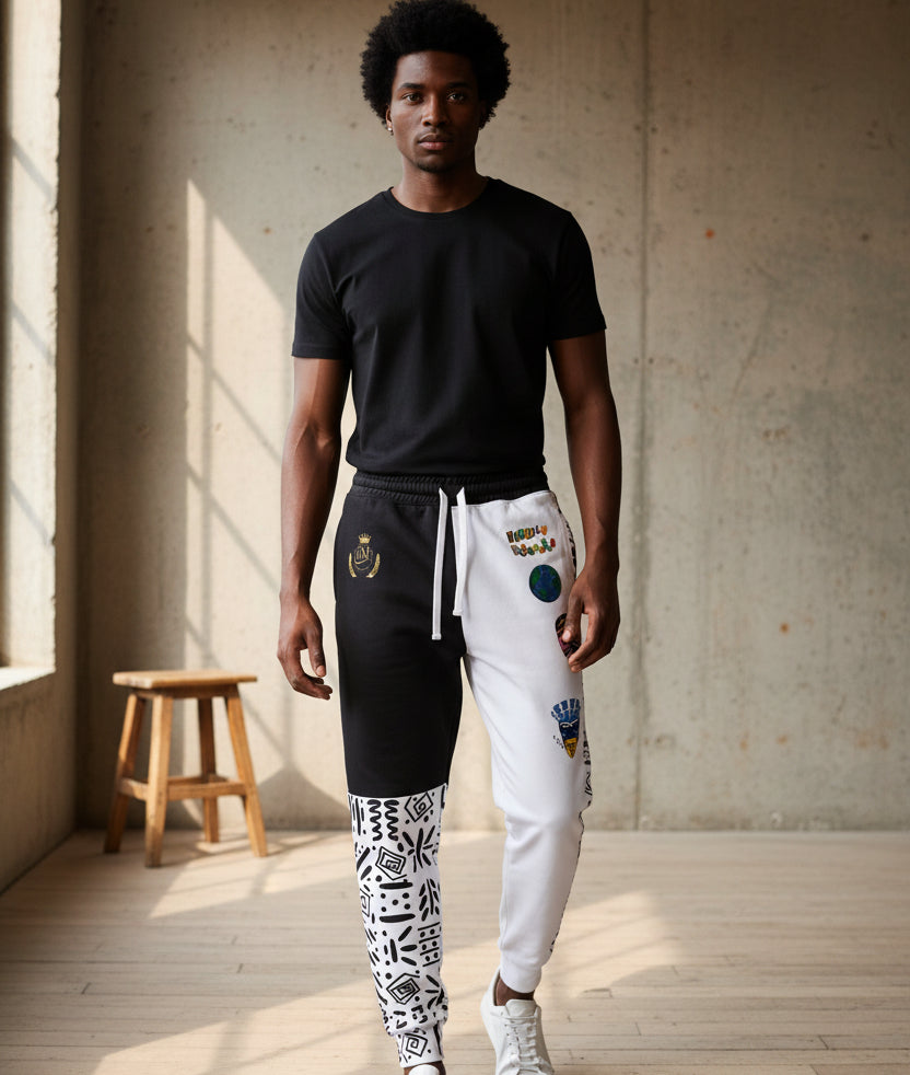 Handcrafted Afro Music Cartoon Art Unisex Joggers Printify