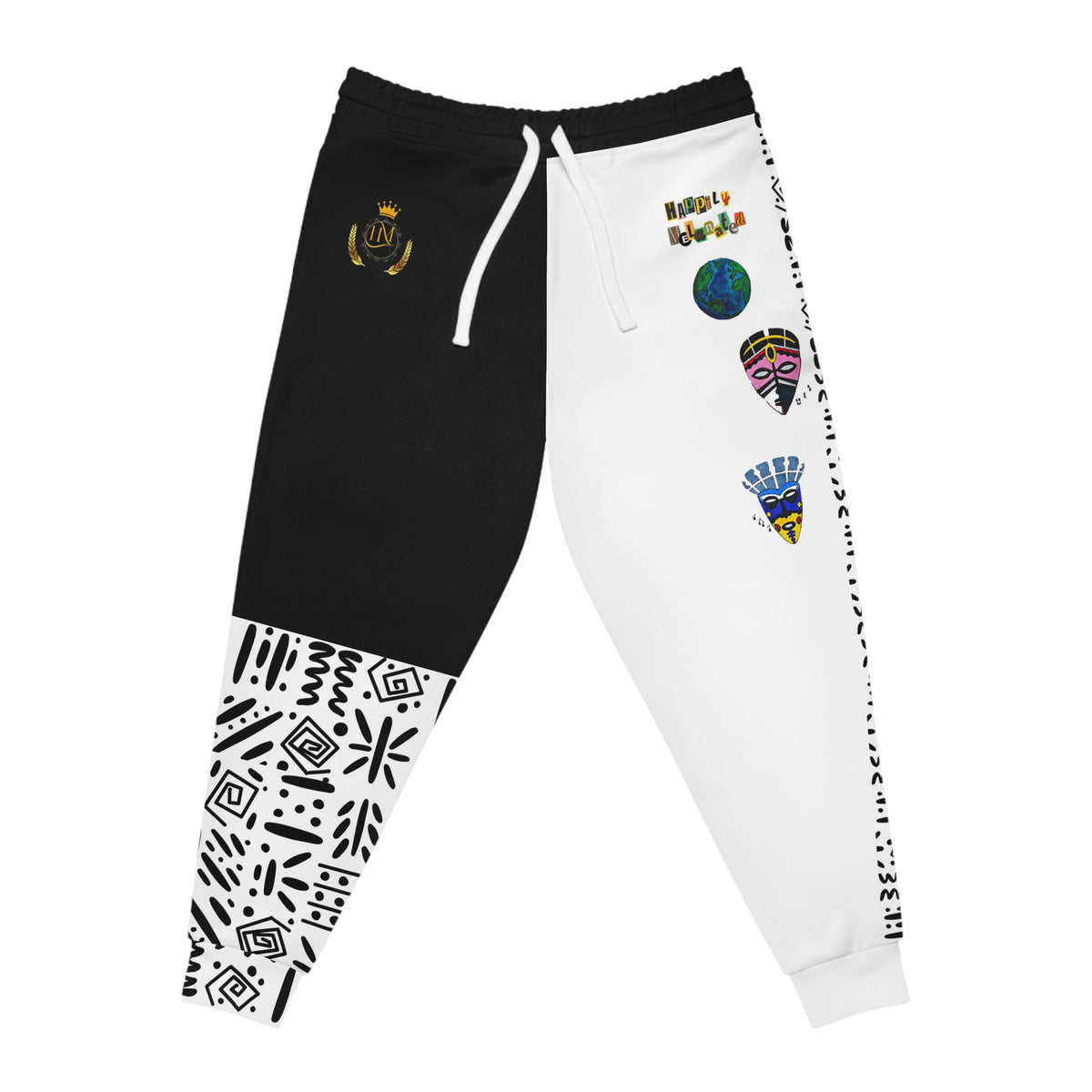 Handcrafted Afro Music Cartoon Art Unisex Joggers Printify