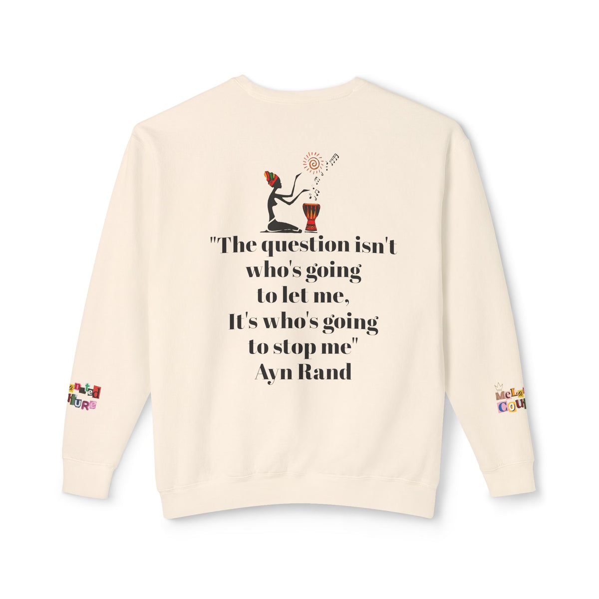 Afrocentric Graphic Sweatshirt - Black Art Unisex Lightweight Crewneck Printify